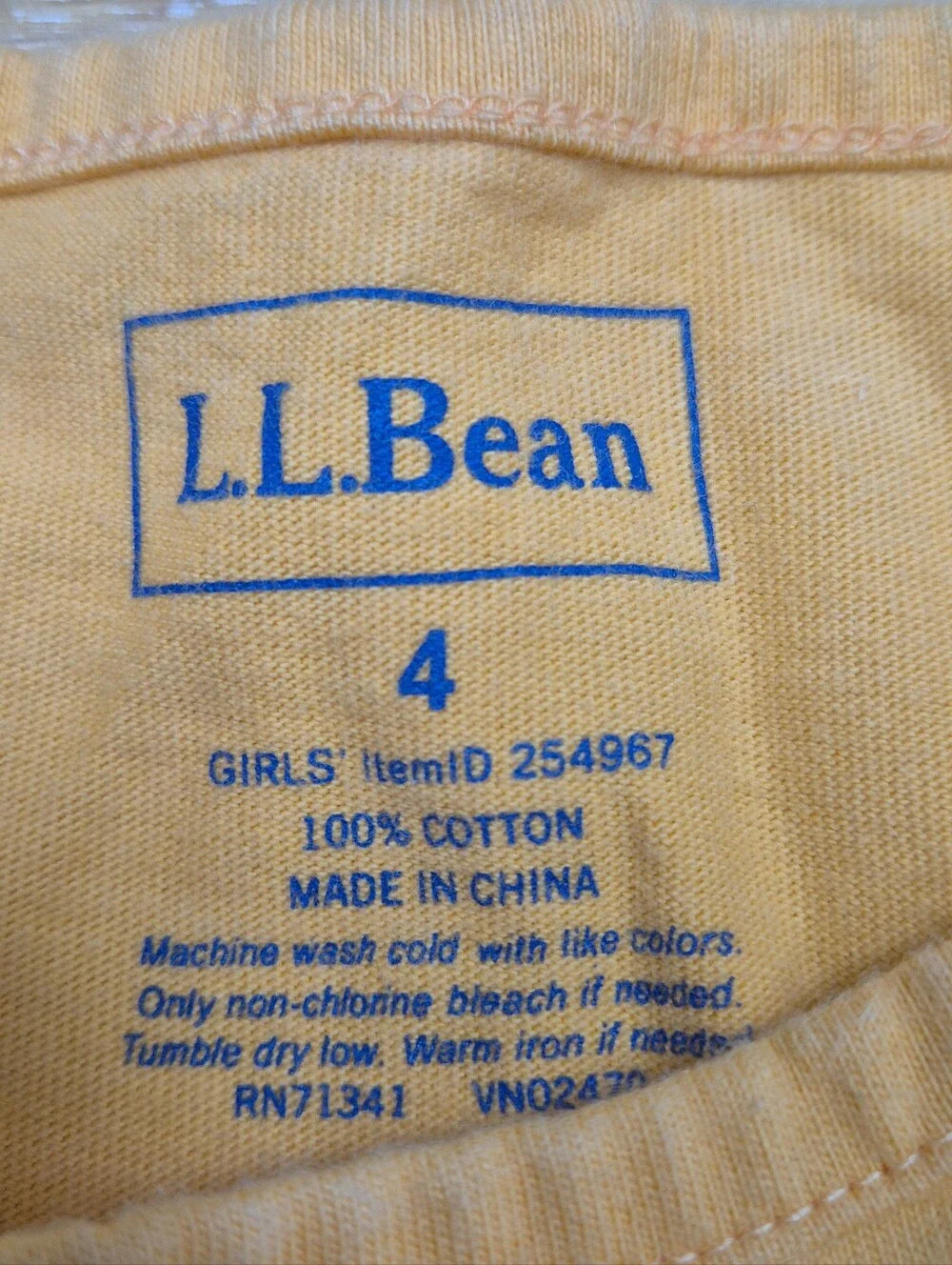 L.L. Bean Girls Yellow Floral Cotton Dress Heavy Fall Knit Size 4